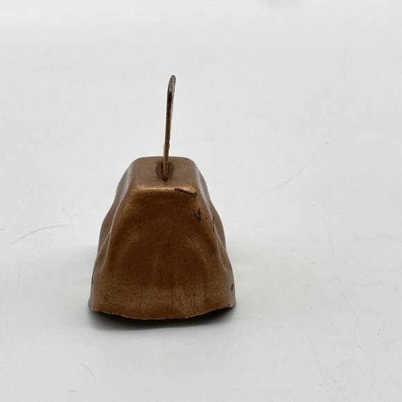 Vintage‎ MCM Brass Service Bell Handheld Call Bell Bar Pub Man Cave Decor Patina - Picture 4 of 10